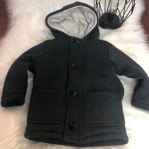 Toddler Old Navy Button Front Hooded Coat 18-24